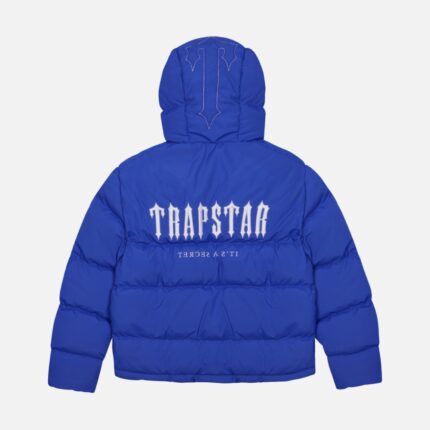 Trapstar Decoded Hooded Quilted Jacket Blue