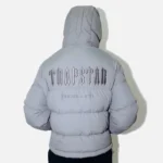 Trapstar Decoded Hooded Quilted Jacket Gray