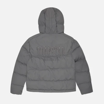 Trapstar Decoded Hooded Quilted Jacket Gray