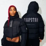 Trapstar Decoded Quilted Jacket With Hood Black