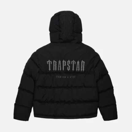 Trapstar Decoded Quilted Jacket With Hood Black