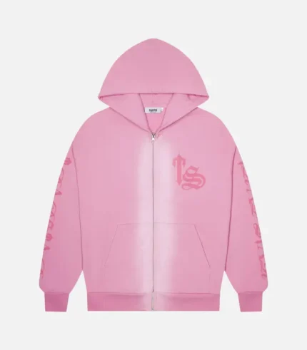 Trapstar Script Spray Hoodie Pink